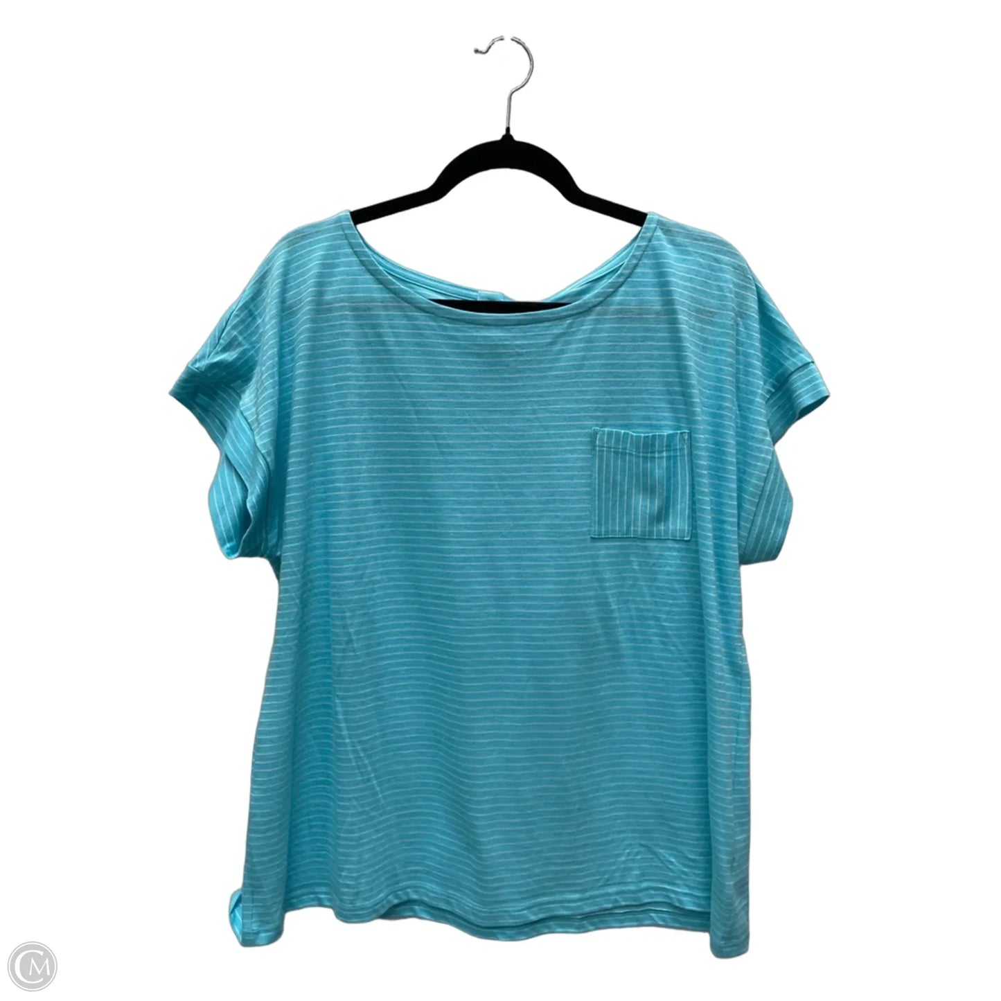 Top short sleeve By Talbots In Striped Pattern, Size: Xl