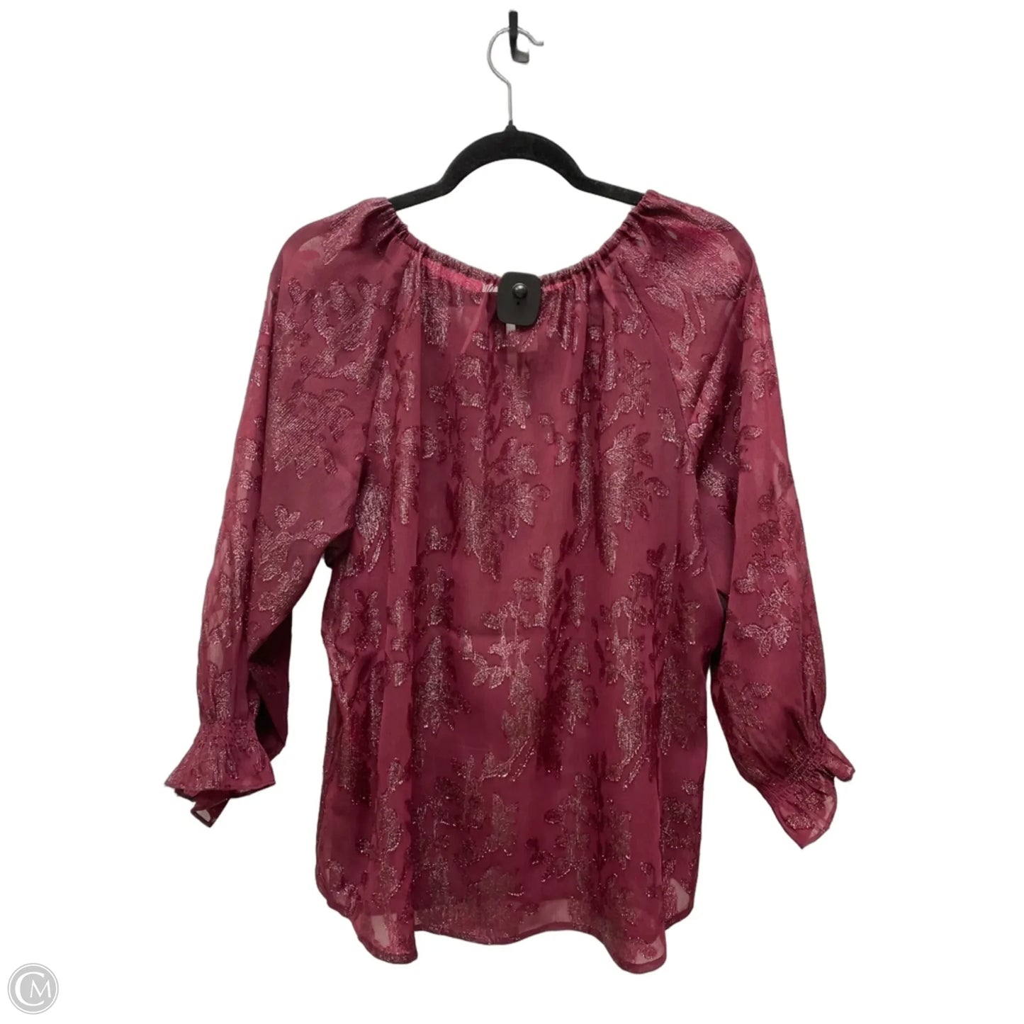 Blouse 3/4 Sleeve By Chicos In Red, Size: M