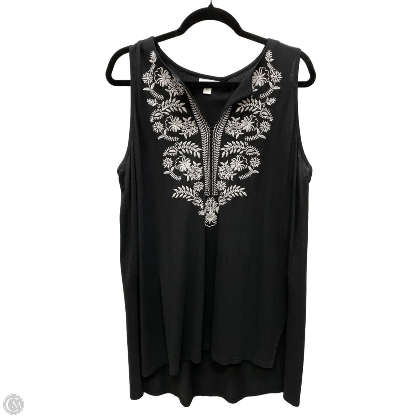 Top Sleeveless By J. Jill In Black & White, Size: L