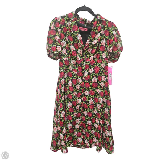 Dress Casual Short By Betsey Johnson In Floral Print, Size: S