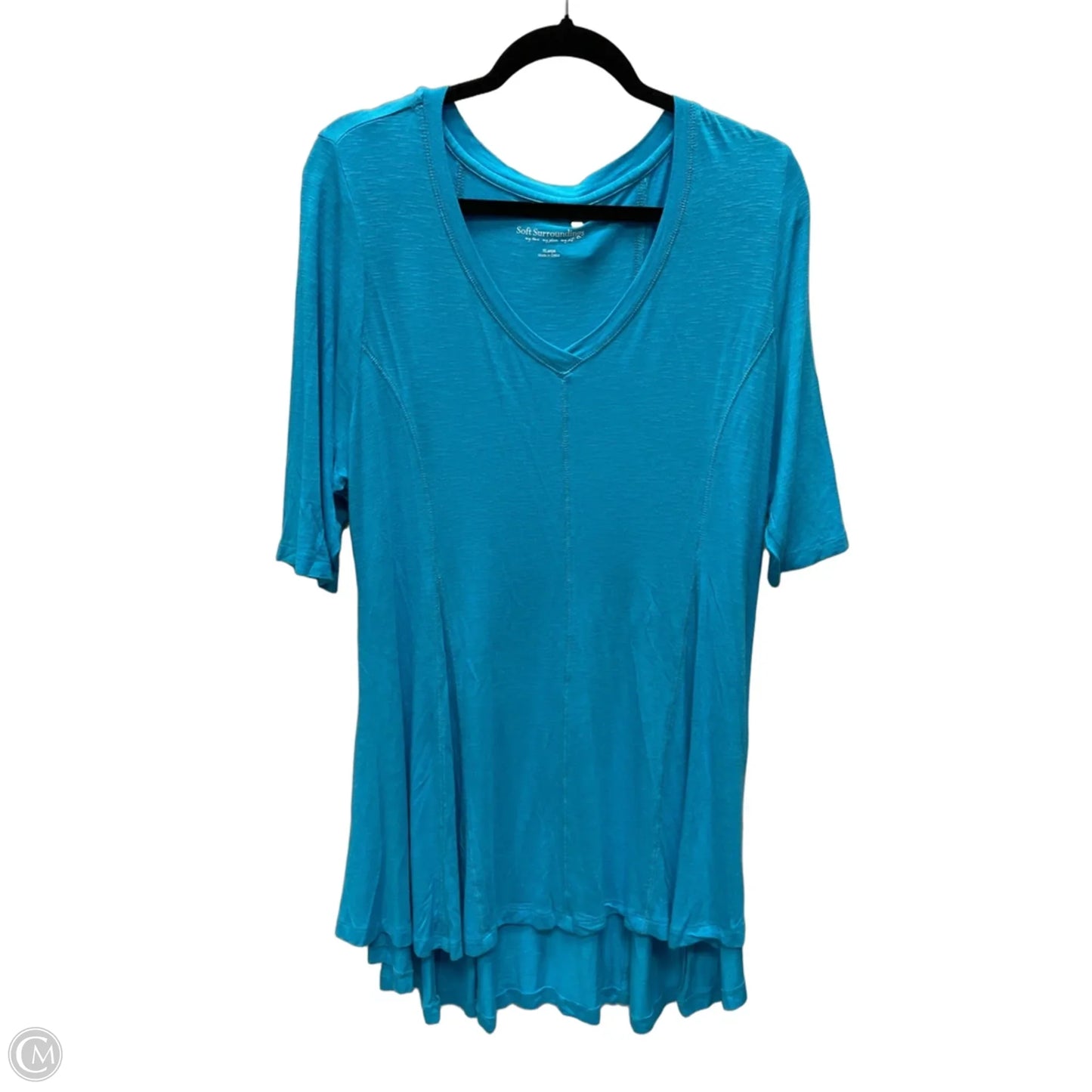 Tunic Short Sleeve By Soft Surroundings In Blue, Size: Xl