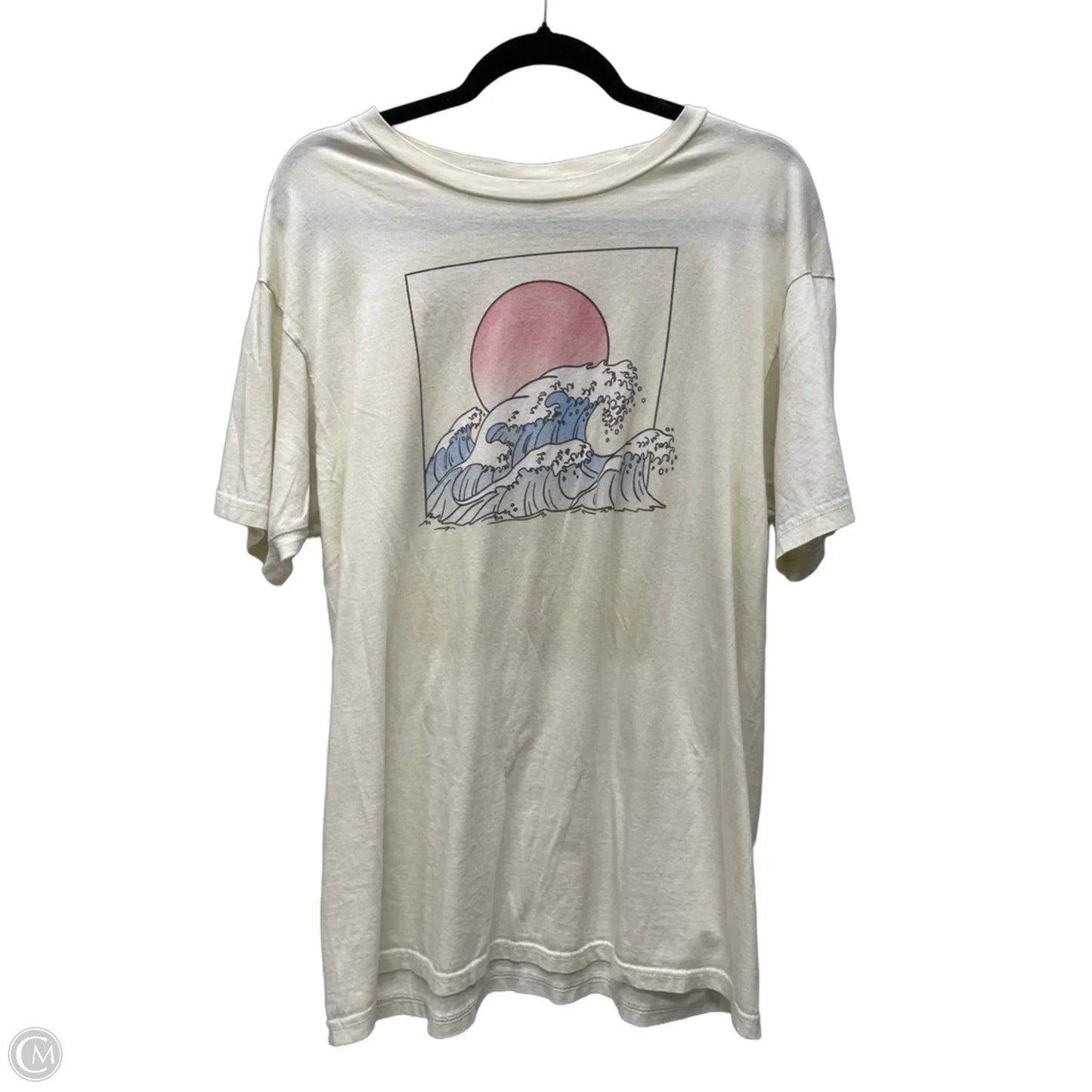Top Short Sleeve Basic By Fifth Sun In Cream, Size: Xl