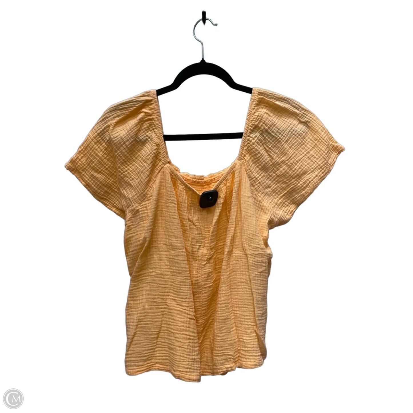 Top Short Sleeve By Joyspun In Orange, Size: L