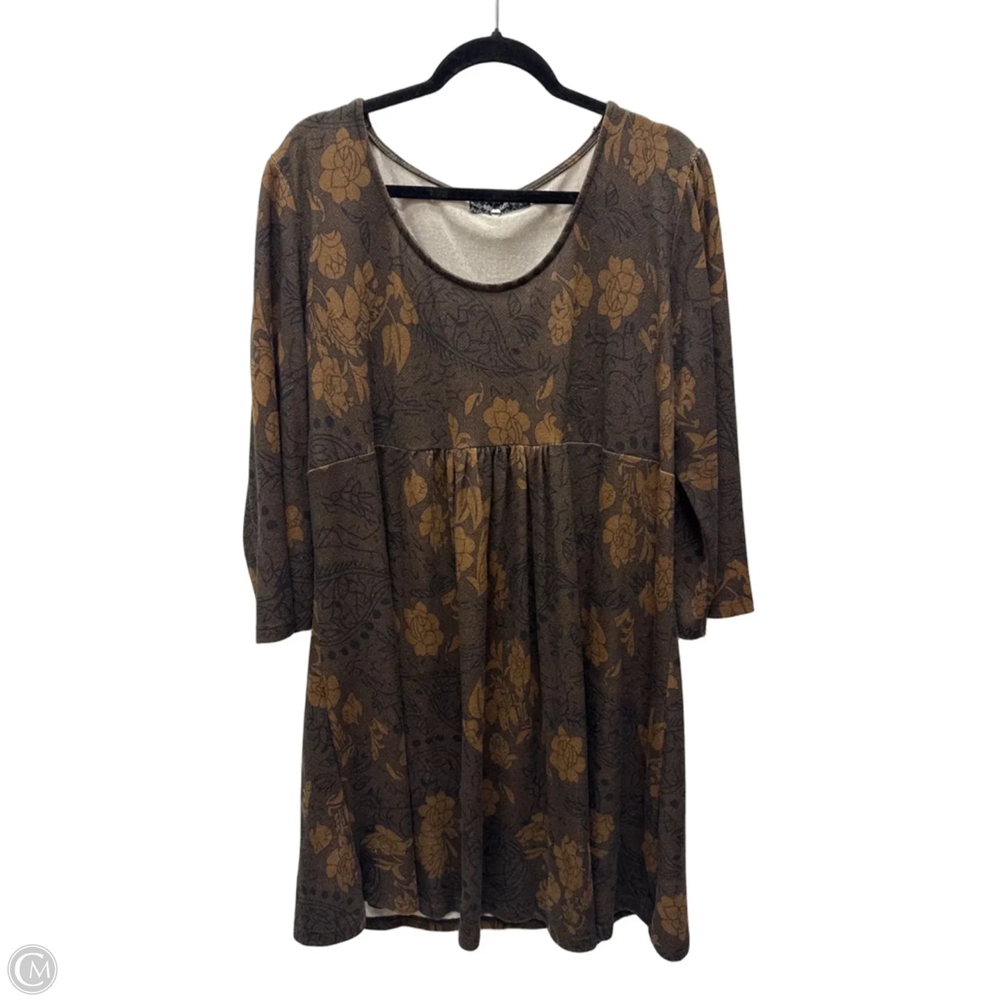 Dress Casual Short By Cme In Black & Brown, Size: 3x