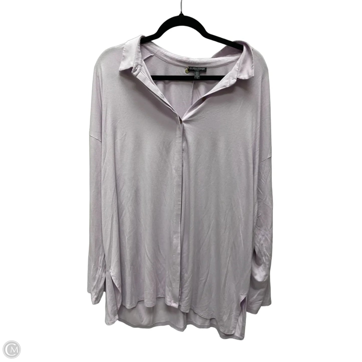 Top Long Sleeve By Eileen Fisher In Purple, Size: 2x
