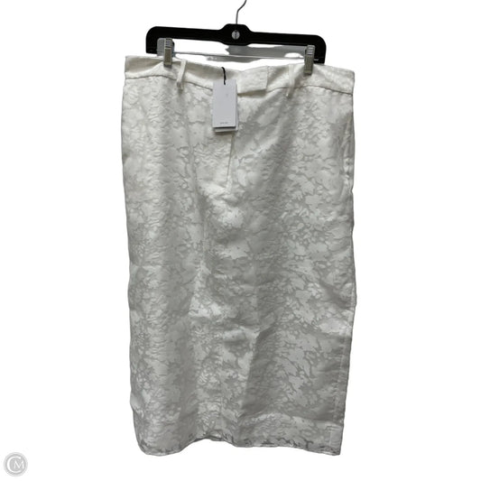 Skirt Midi By Reiss In White, Size: 14