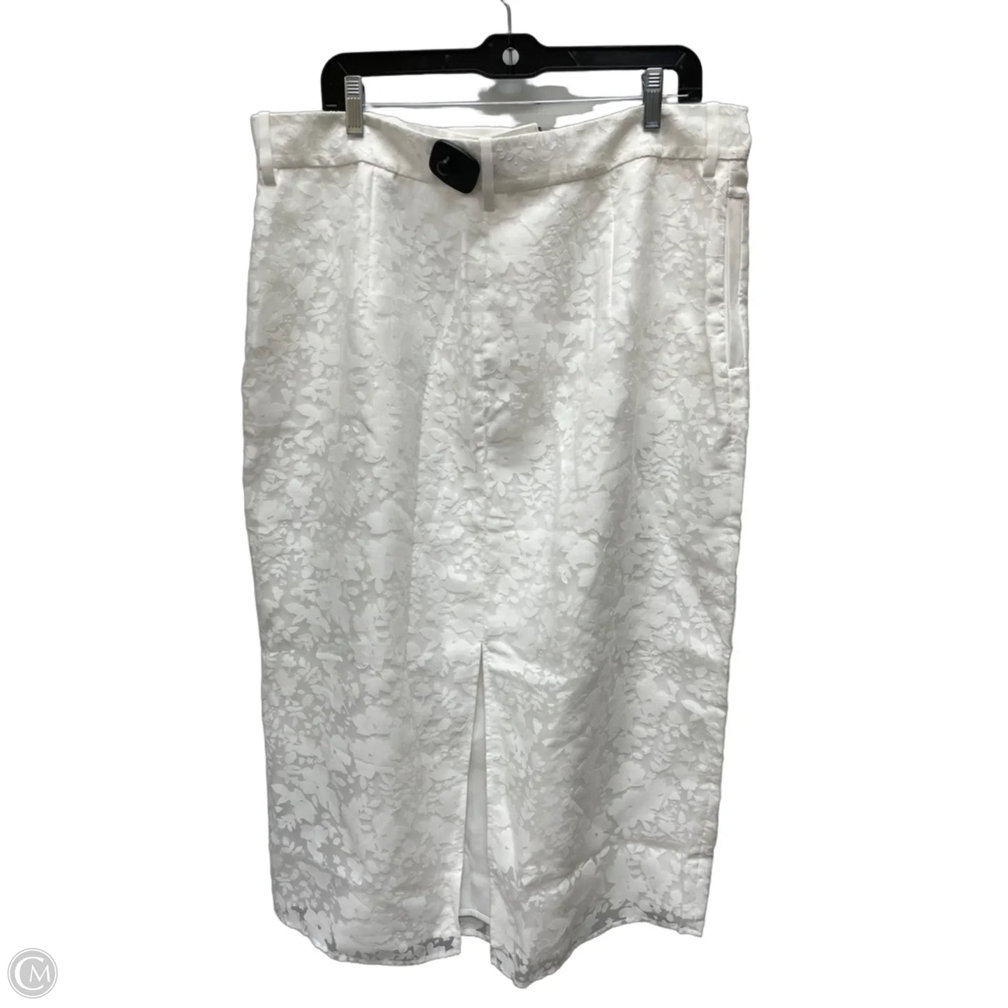 Skirt Midi By Reiss In White, Size: 14