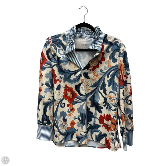 Blouse Long Sleeve By Cme In Floral Print, Size: M