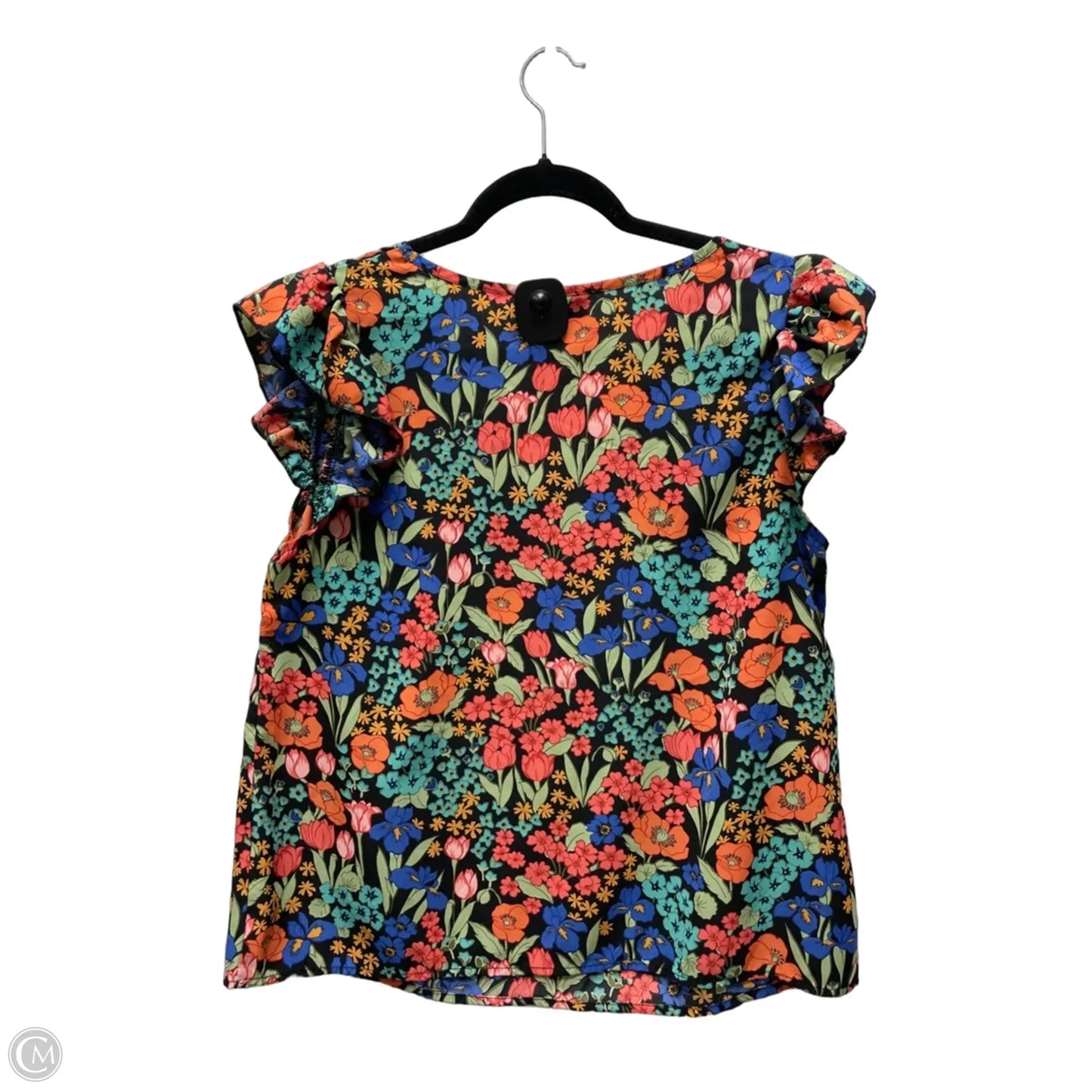 Top Sleeveless By Emery Rose In Floral Print, Size: L