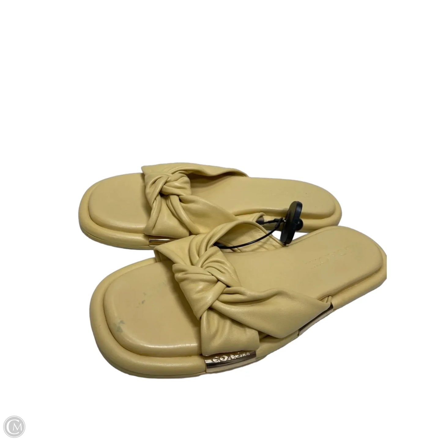 Sandals Designer By Coach In Yellow, Size: 7