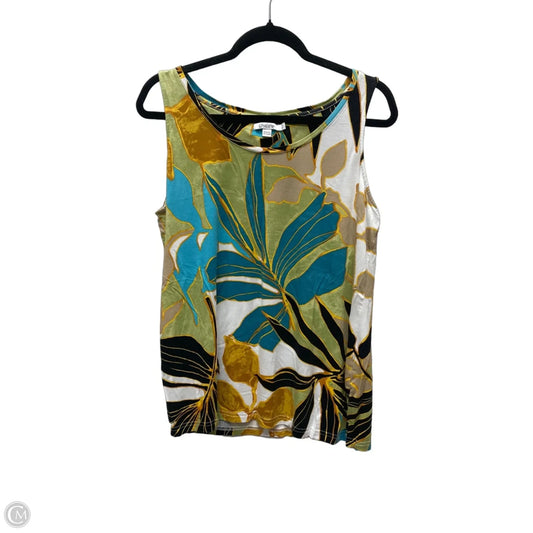Top Sleeveless By Chicos In Multi-colored, Size: L
