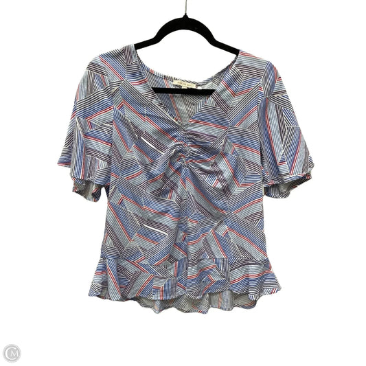 Top Short Sleeve By Skies Are Blue In Striped Pattern, Size: M