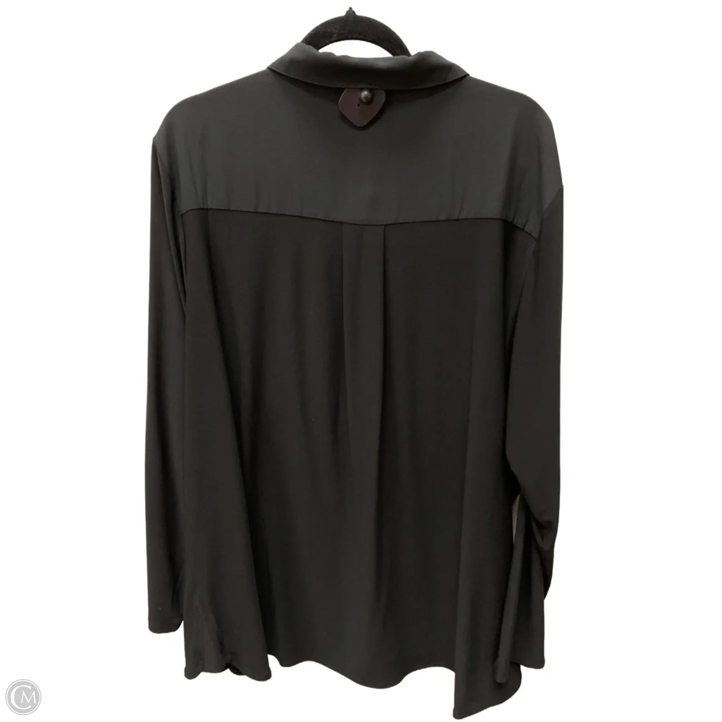 Top Long Sleeve By Cato In Black, Size: 4x