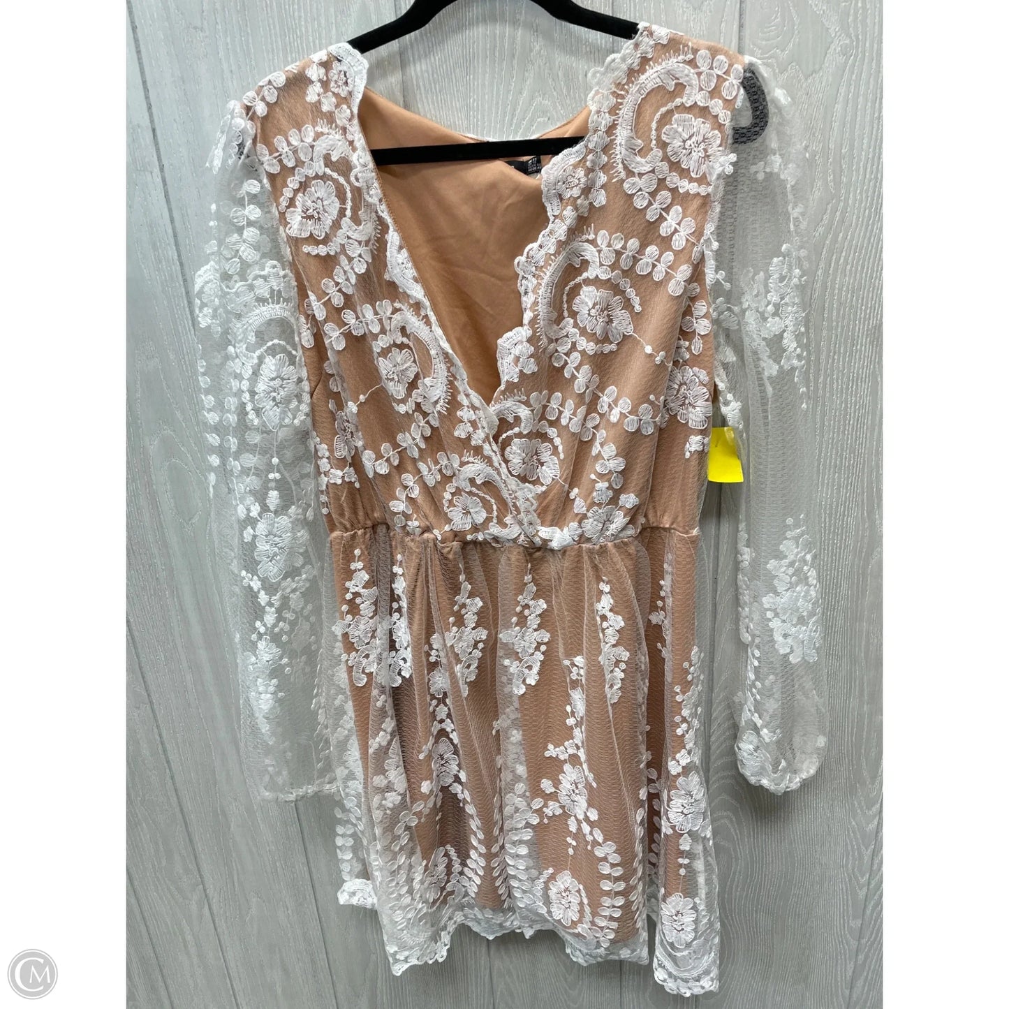 Dress Party Short By Boohoo Boutique In Brown & White, Size: 1x