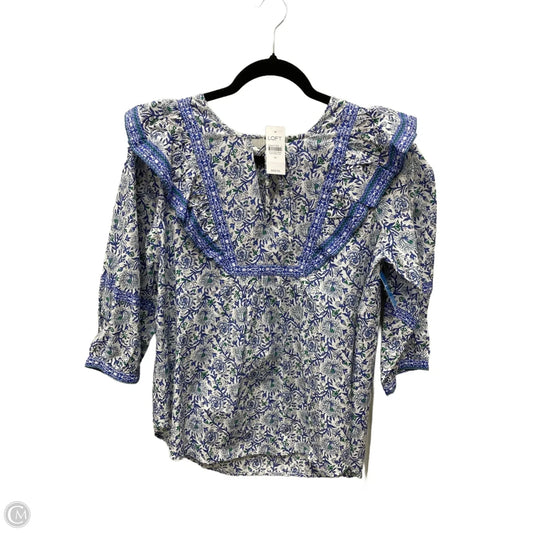 Top Long Sleeve By Loft In Floral Print, Size: M