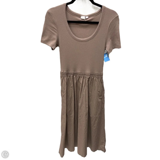 Dress Casual Midi By Gap In Taupe, Size: S