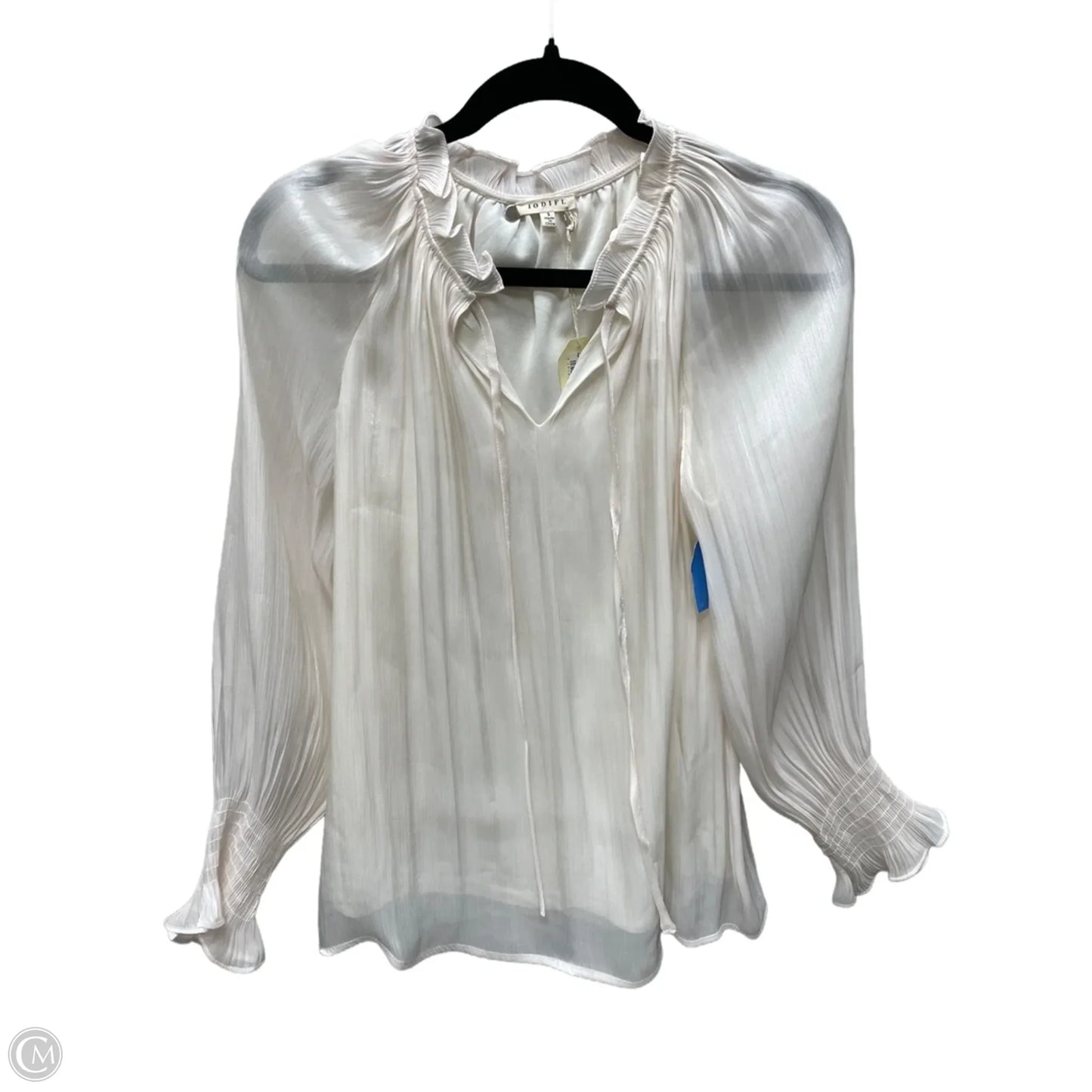 Blouse Long Sleeve By Jodifl In Cream, Size: S