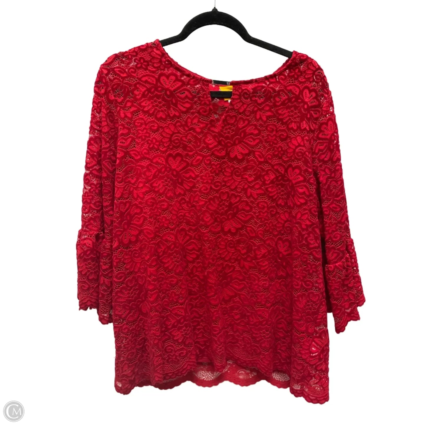 Top 3/4 Sleeve By Ruby Rd In Floral Print, Size: L