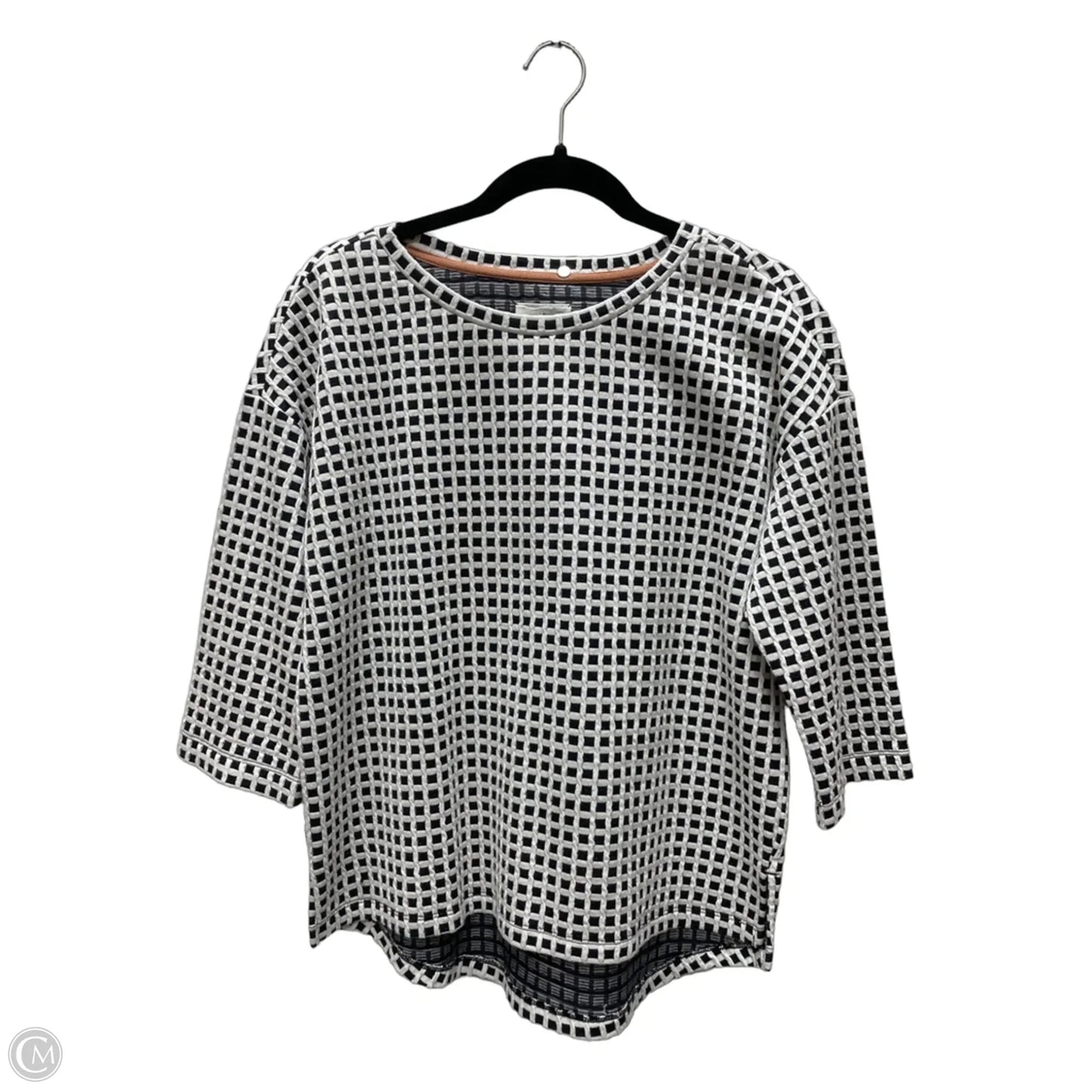 Top 3/4 Sleeve By Lou And Grey In Checkered Pattern, Size: M