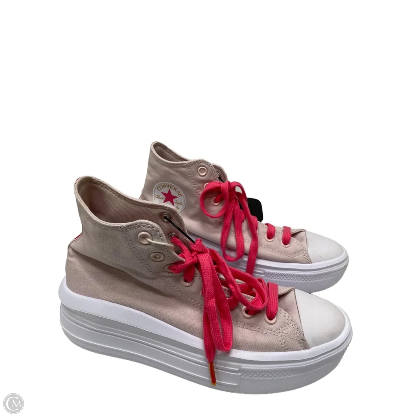 Shoes Sneakers Platform By Converse In Pink & White, Size: 10