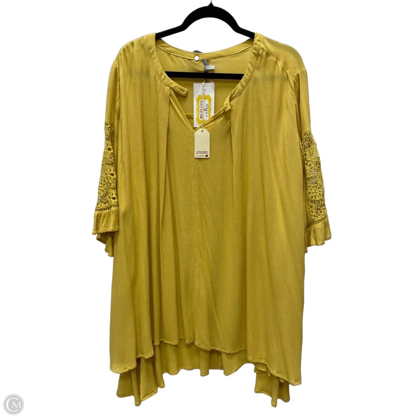 Tunic 3/4 Sleeve By Jodifl In Yellow, Size: S
