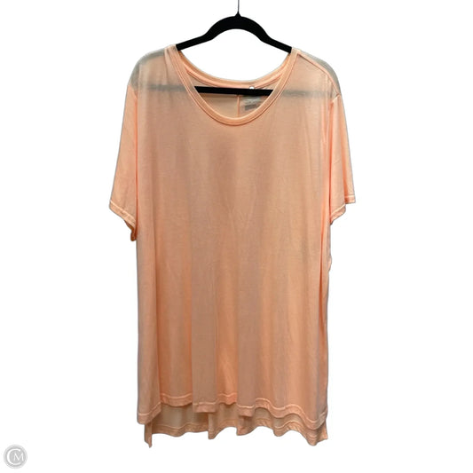 Athletic Top Short Sleeve By Tek Gear In Peach, Size: 3x