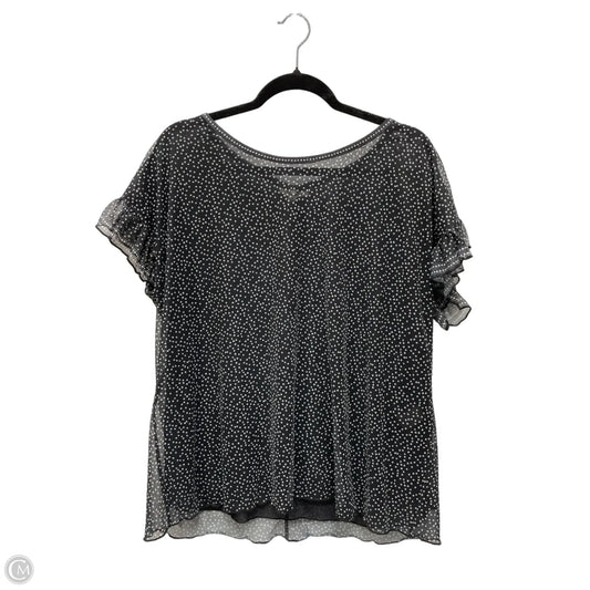 Top Short Sleeve By Max Studio In Polkadot Pattern, Size: 1x
