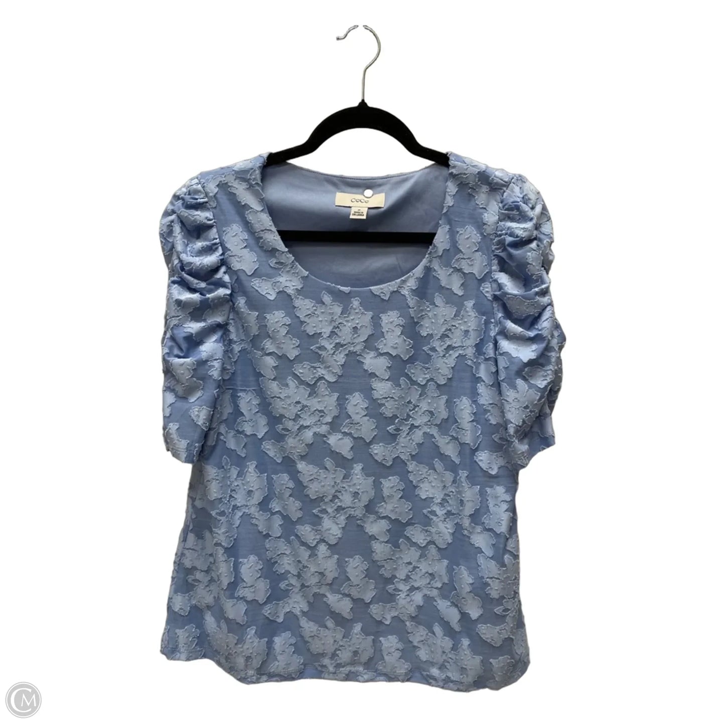 Top Short Sleeve By Cece In Floral Print, Size: M
