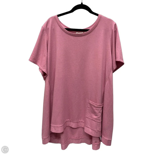 Top Short Sleeve By Clothes Mentor In Pink, Size: 3x