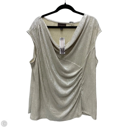 Blouse Sleeveless By Dana Buchman In Gold, Size: 2x