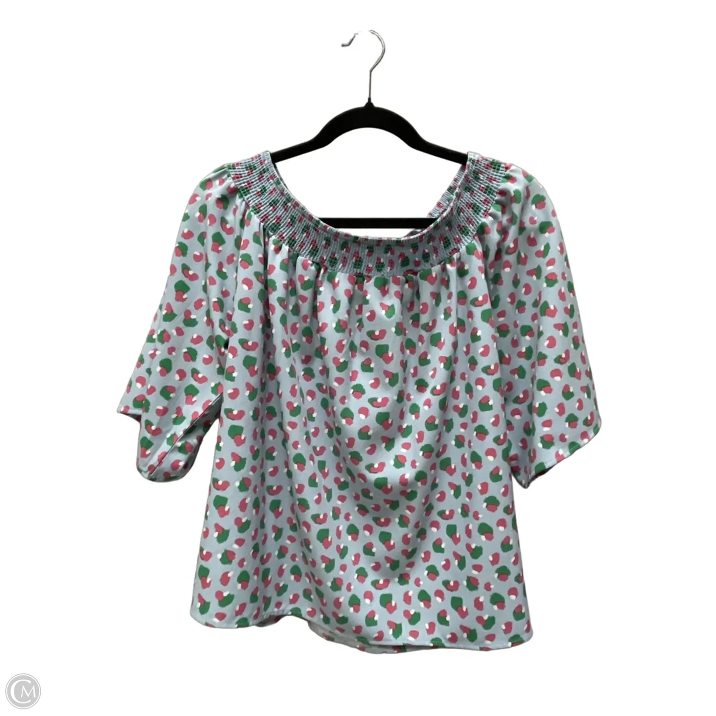 Top Short Sleeve By Michelle Mcdowell In Polkadot Pattern, Size: M