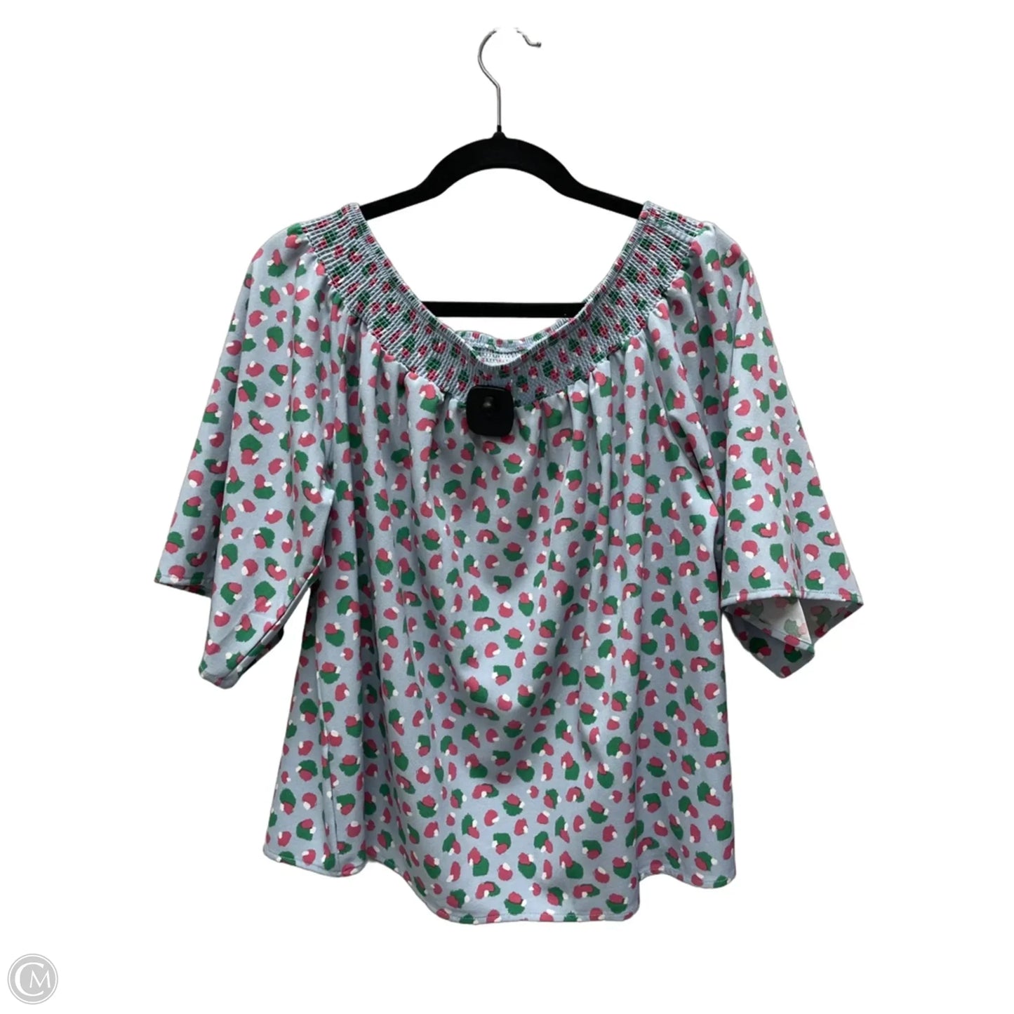 Top Short Sleeve By Michelle Mcdowell In Polkadot Pattern, Size: M