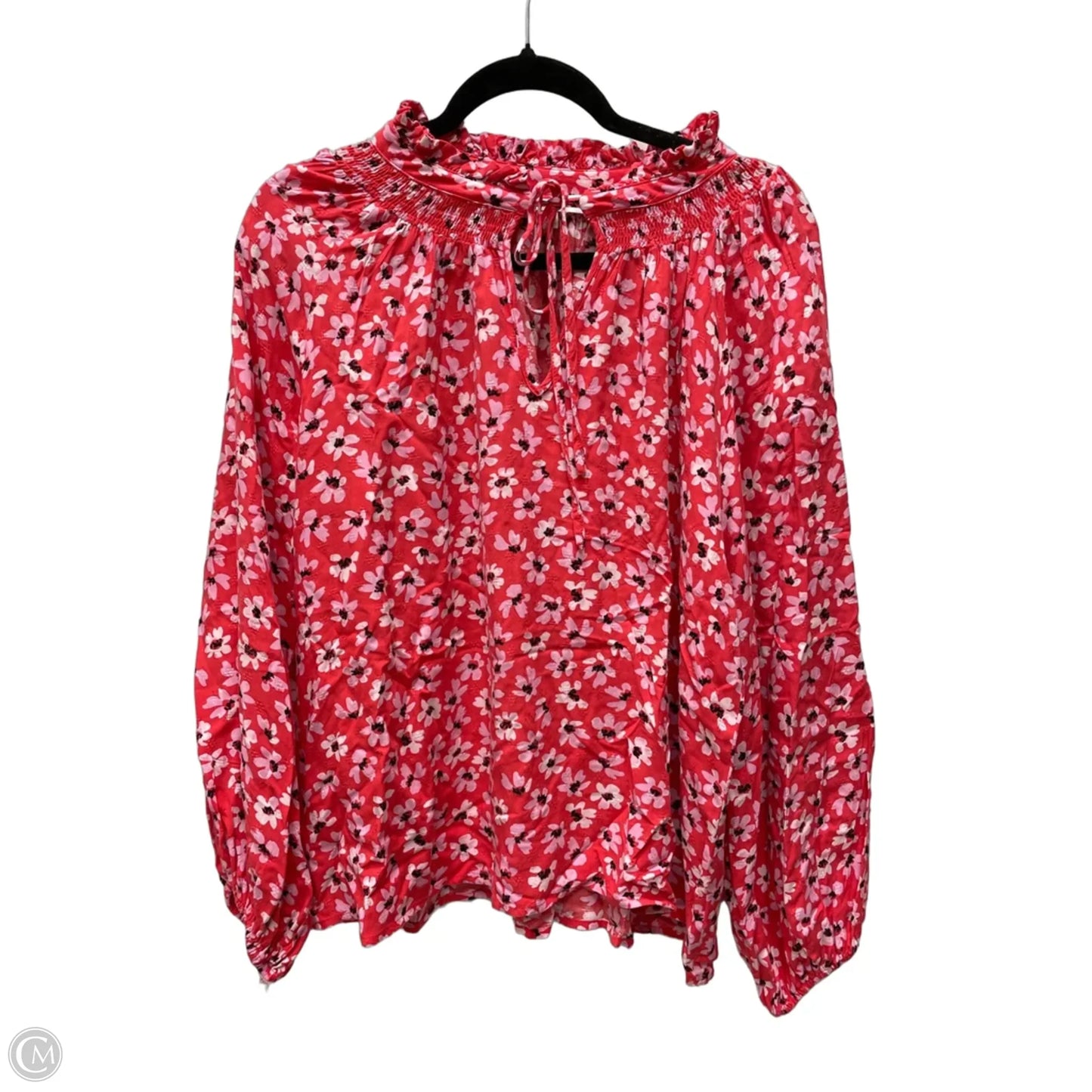 Top Long Sleeve By Karlie In Floral Print, Size: L