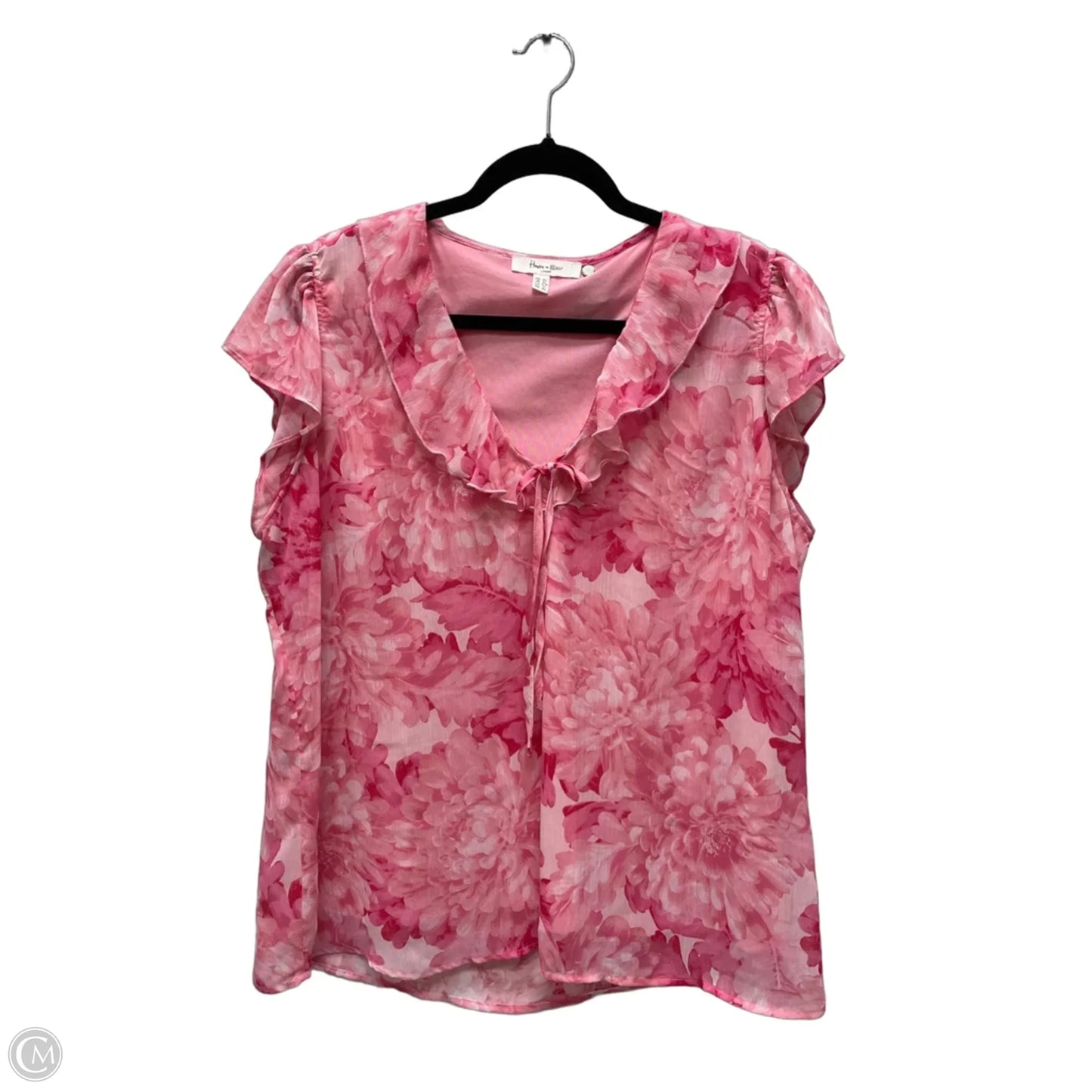 Top Short Sleeve By Clothes Mentor In Floral Print, Size: Xl
