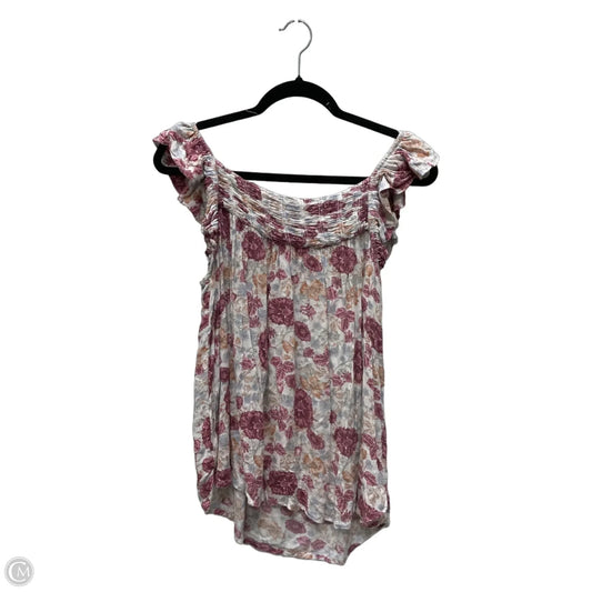 Top Sleeveless By Maurices In Floral Print, Size: L