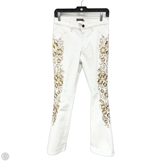 Jeans Wide Leg By Venus In White Denim, Size: 6