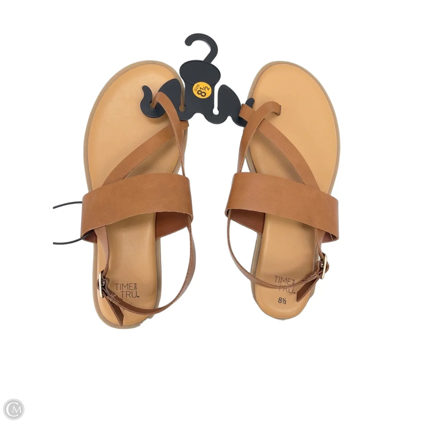 Sandals Flats By Time And Tru In Brown, Size: 8.5