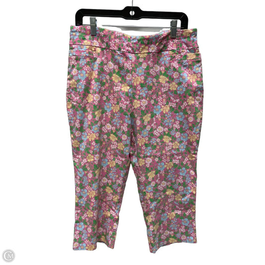 Pants Cropped By Kim Rogers In Floral Print, Size: 16