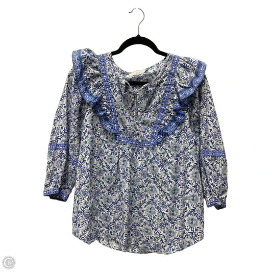 Top Long Sleeve By Loft In Floral Print, Size: M
