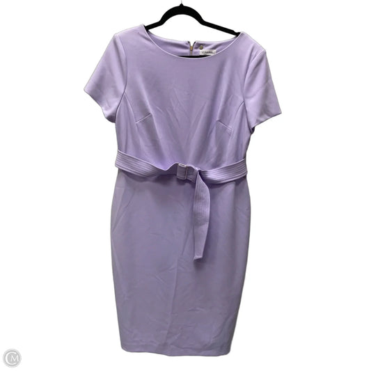 Dress Party Midi By Calvin Klein In Purple, Size: L