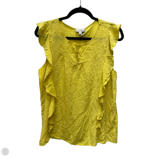 Top Sleeveless By J. Crew In Yellow, Size: L