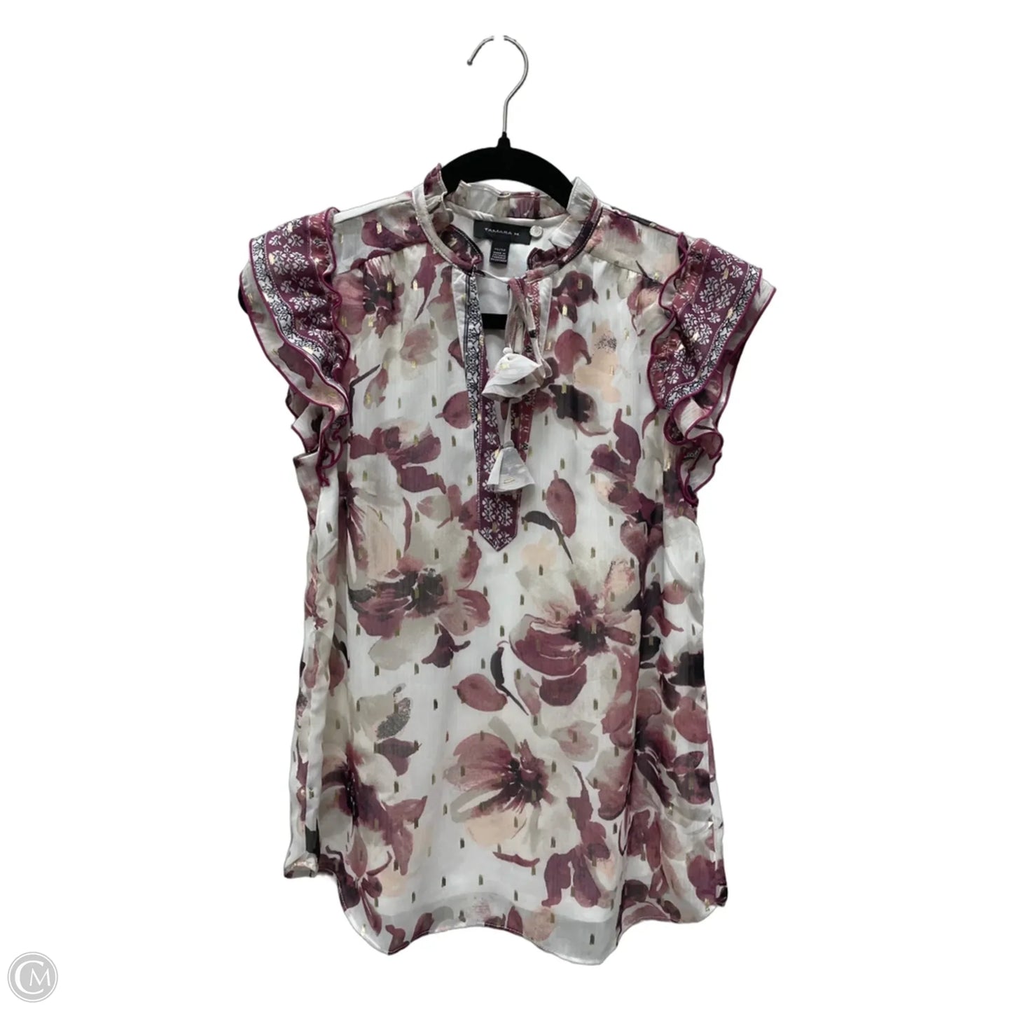 Top Short Sleeve By Tamara H In Floral Print, Size: Xs
