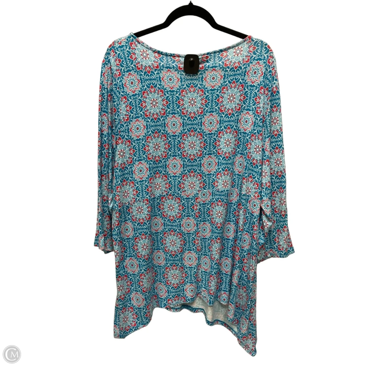 Top 3/4 Sleeve By Ruby Rd In Floral Print, Size: 2x