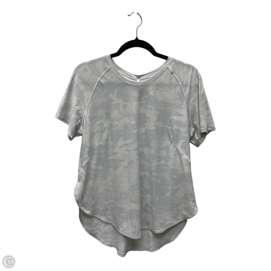 Athletic Top Short Sleeve By Lululemon In Camouflage Print, Size: L