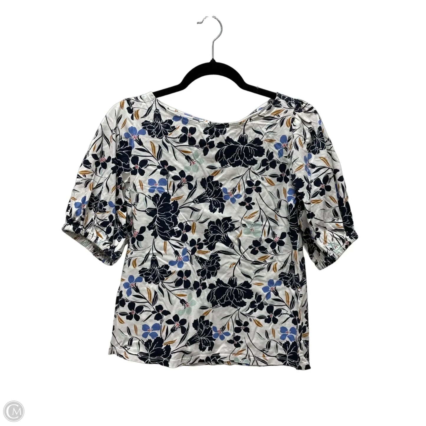 Top Short Sleeve By Ann Taylor In Floral Print, Size: S