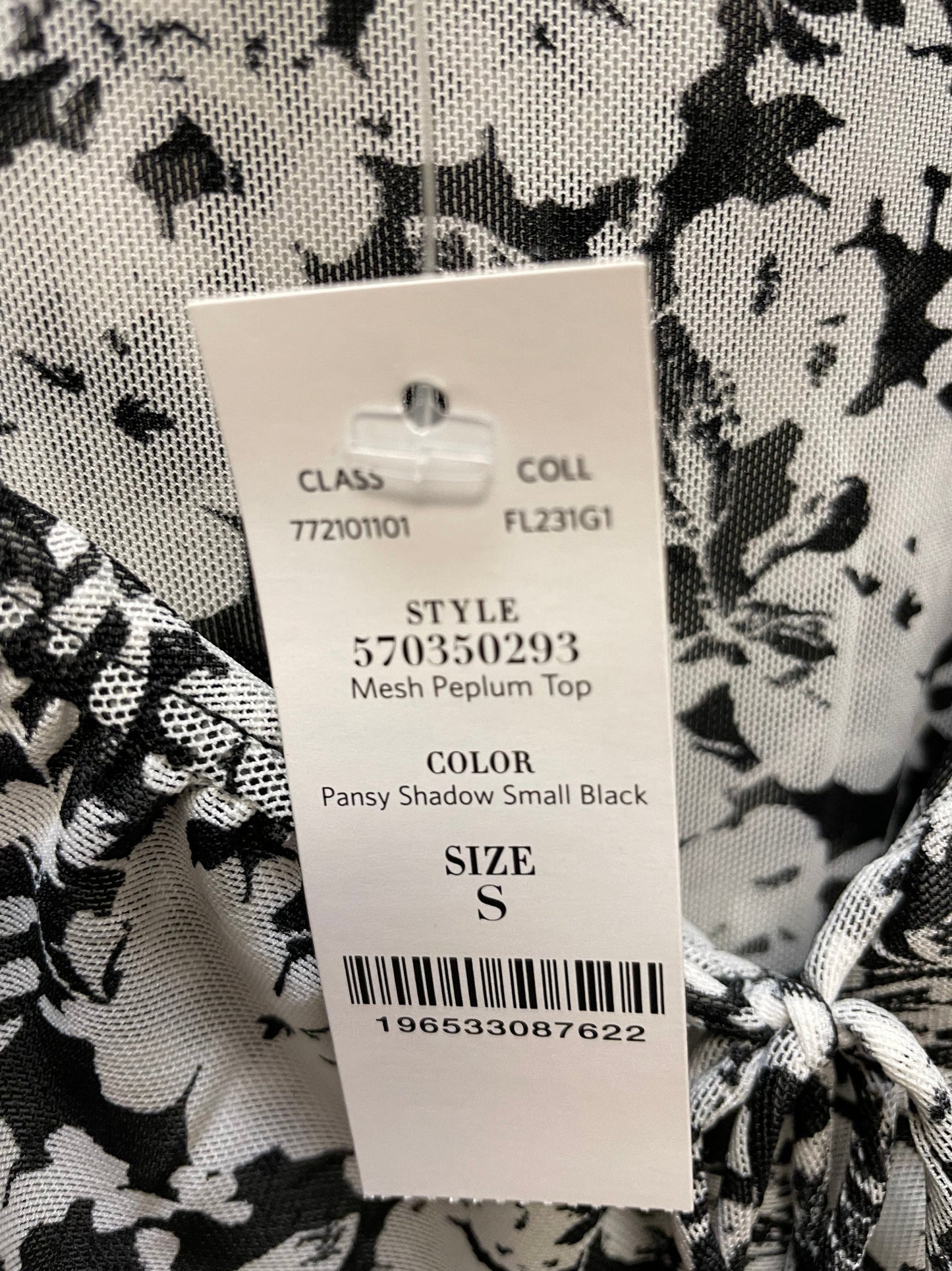 Floral Print Blouse Short Sleeve White House Black Market, Size S
