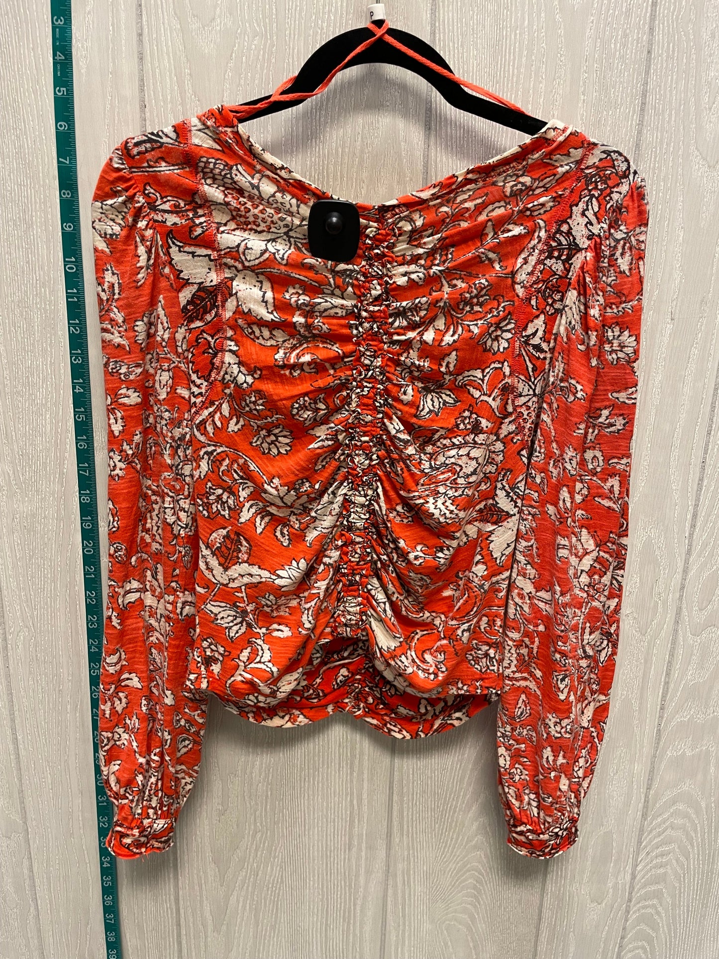 Orange Top Long Sleeve Free People, Size S