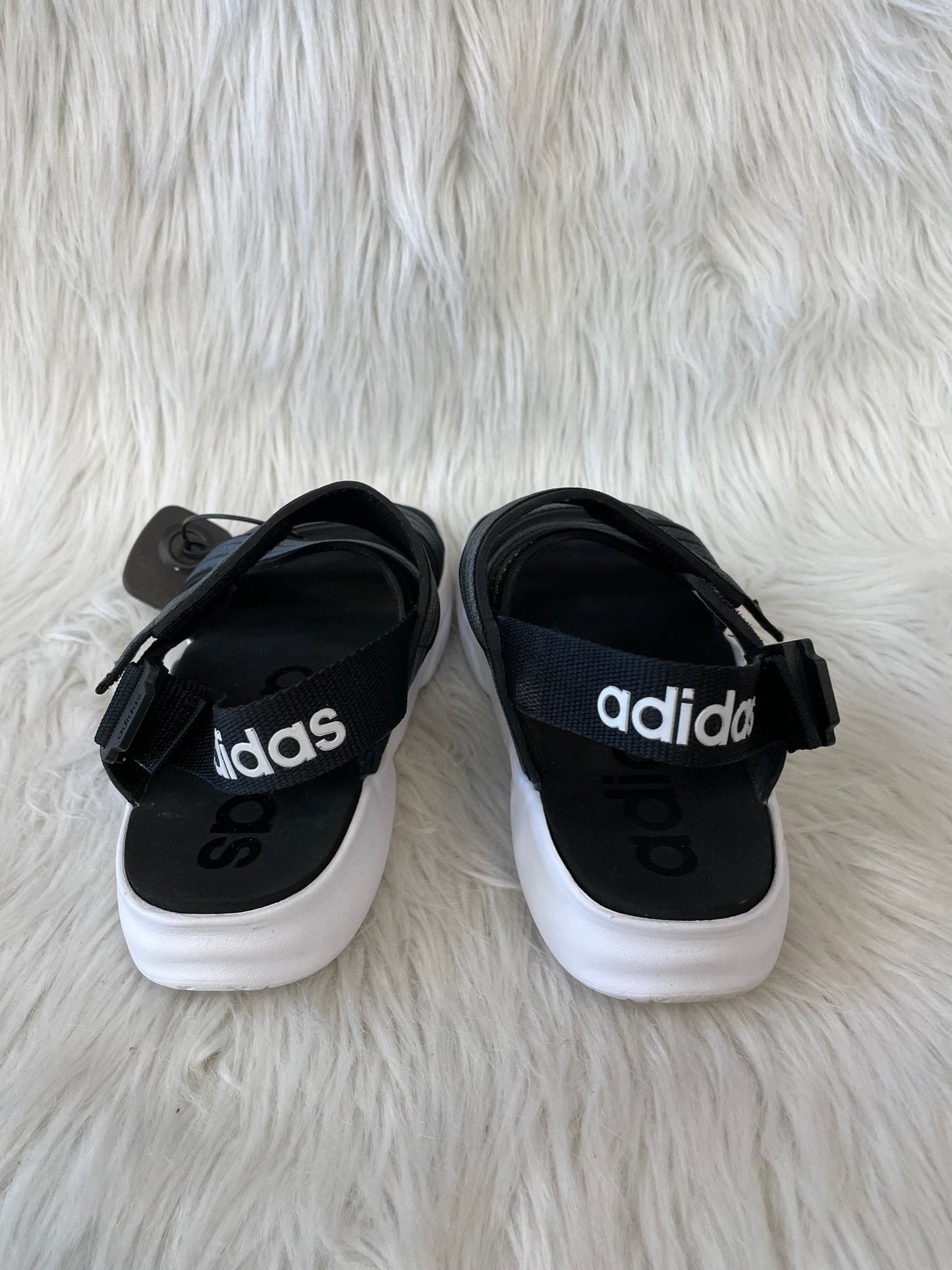 Black & Grey Sandals Sport Adidas, Size 7