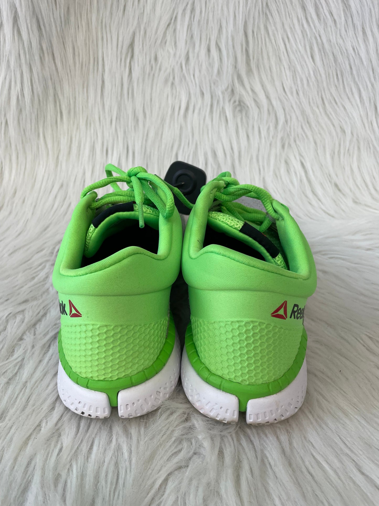 Shoes Athletic By Reebok In Green & Grey, Size: 7