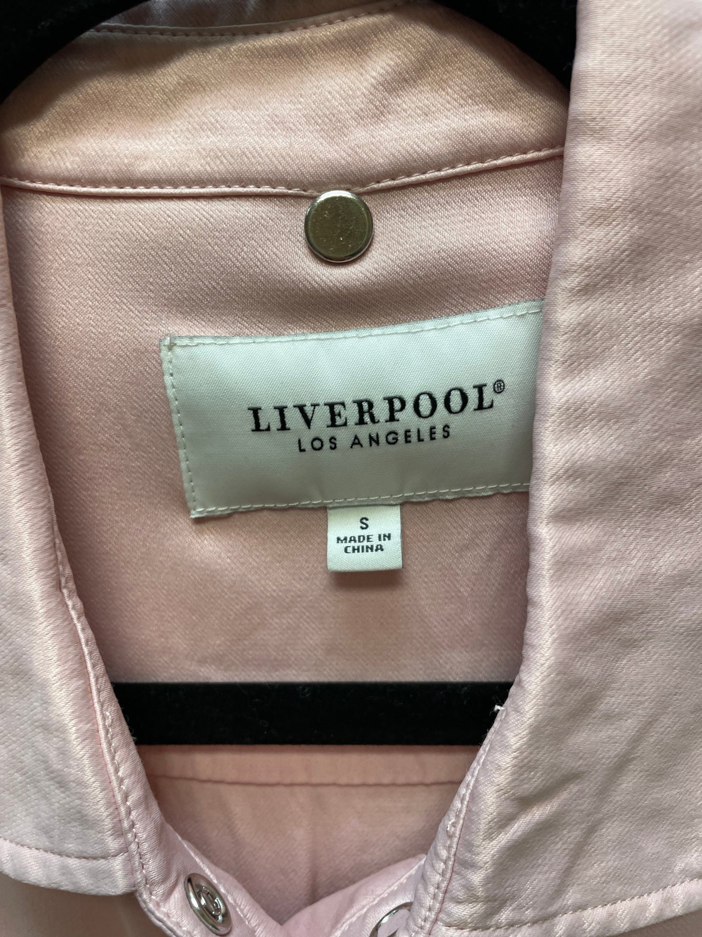 Blouse Long Sleeve By Liverpool In Pink, Size: S